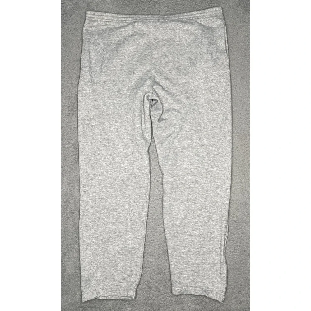 Vintage Reebok Sport Grey Sweatpants Mens‎ Large 1/4 Bottom Zip Loose Fit Active